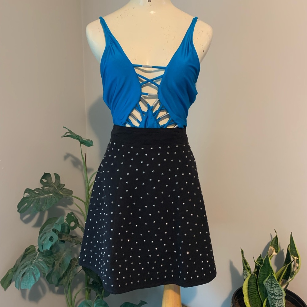 Skater Studded Skirt